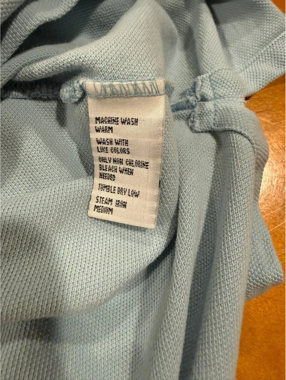 Vintage Polo Ralph Lauren Men’s XL Light Blue Cotton Polo Shirt